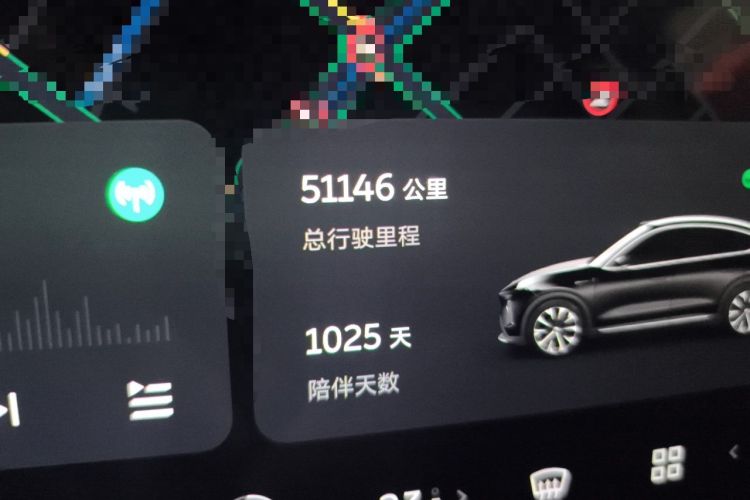 Used Nio EC7 2023 75 kWh Odometer Close Up