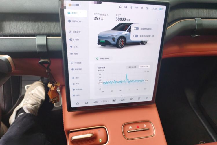 Used Nio EC7 2023 75 kWh Odometer Close Up