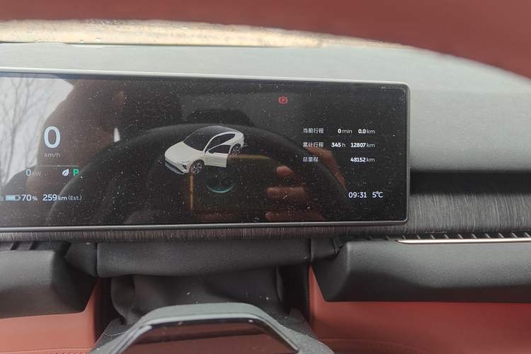 Used Nio EC7 2023 100kWh Odometer Close Up