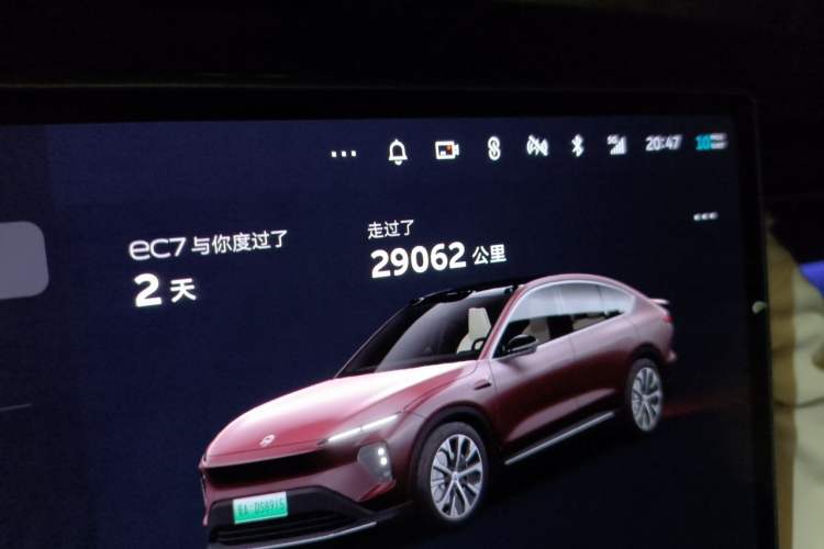 Used Nio EC7 2023 75 kWh Odometer Close Up
