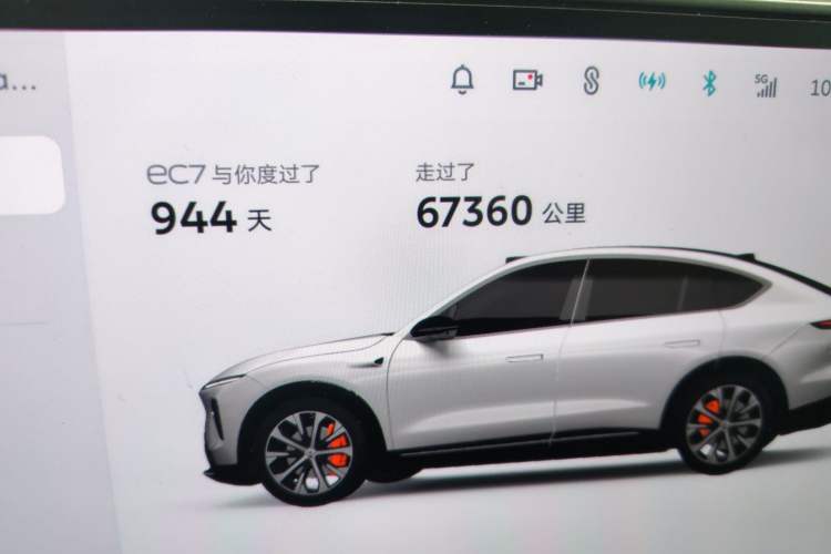 Used Nio EC7 2023 100kWh First Edition Odometer Close Up