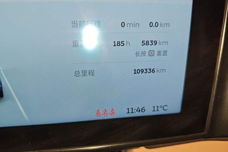 Used Nio ES6 2019 430 km Performance Version Odometer Close Up