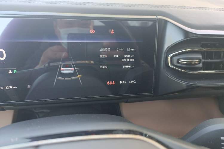 Used Nio ES6 2019 430 km Performance Version Odometer Close Up