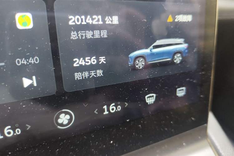Used Nio ES6 2019 430 km Performance Version Odometer Close Up