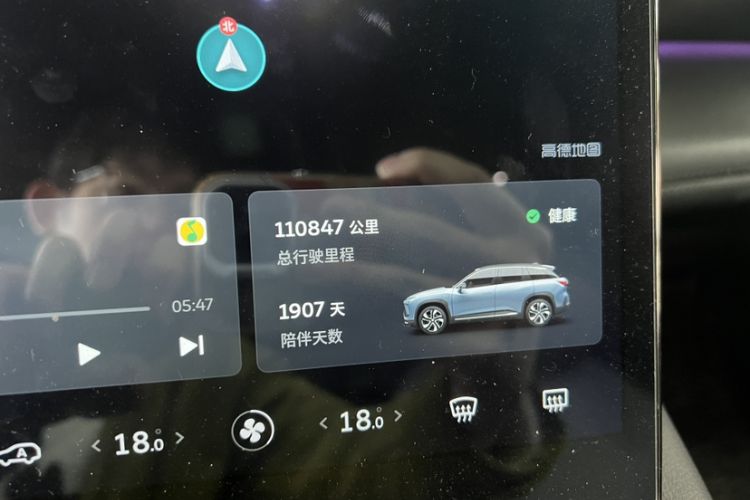 Used Nio ES6 2019 420 km Sport Version Odometer Close Up