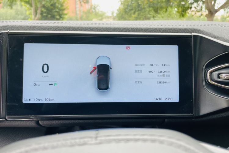 Used Nio ES6 2019 420 km Sport Version Odometer Close Up