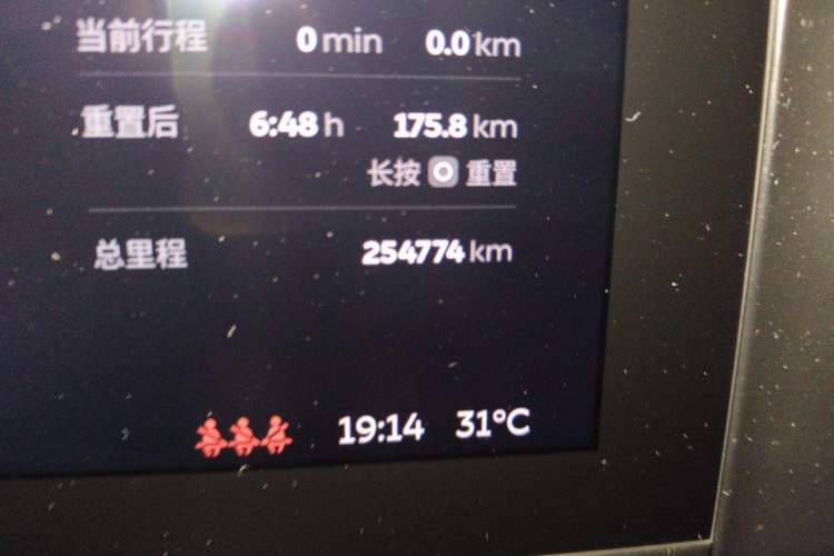 Used Nio ES6 2019 430 km Performance Version Odometer Close Up