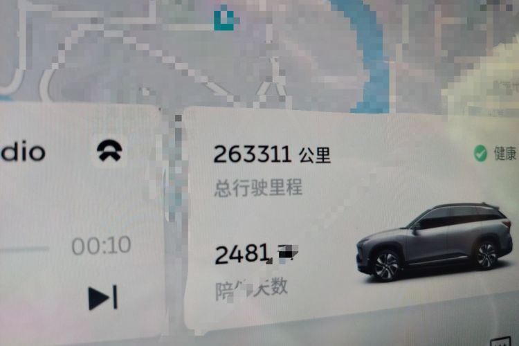 Used Nio ES6 2019 430 km Performance Version Odometer Close Up