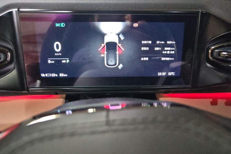 Used Nio ES6 2019 430 km Performance Version Odometer Close Up