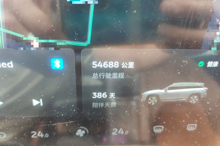 Used Nio ES6 2019 430 km Performance Version Odometer Close Up