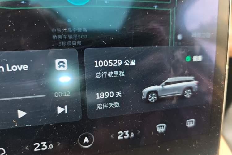 Used Nio ES6 2019 420 km Sport Version Odometer Close Up
