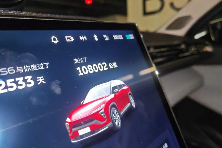 Used Nio ES6 2019 430KM First-Edition Commemorative Version Odometer Close Up