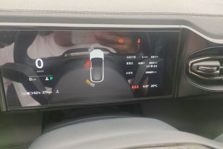 Used Nio ES6 2019 430 km Performance Version Odometer Close Up