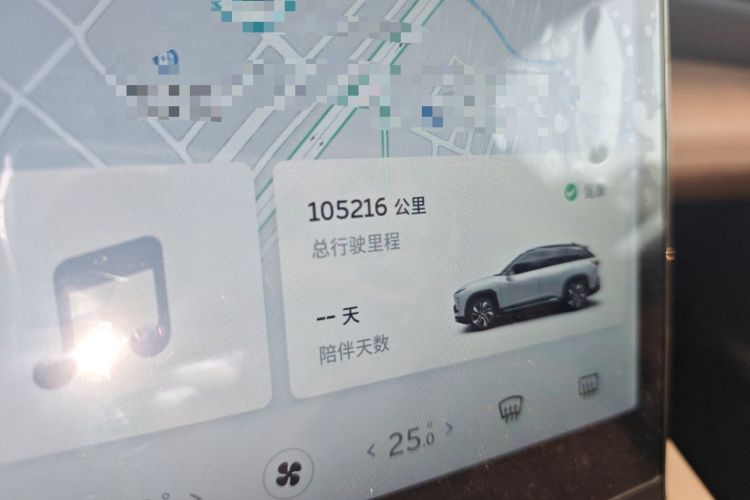 Used Nio ES6 2019 430 km Performance Version Odometer Close Up