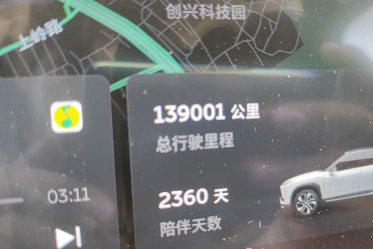 Used Nio ES6 2019 420 km Sport Version Odometer Close Up
