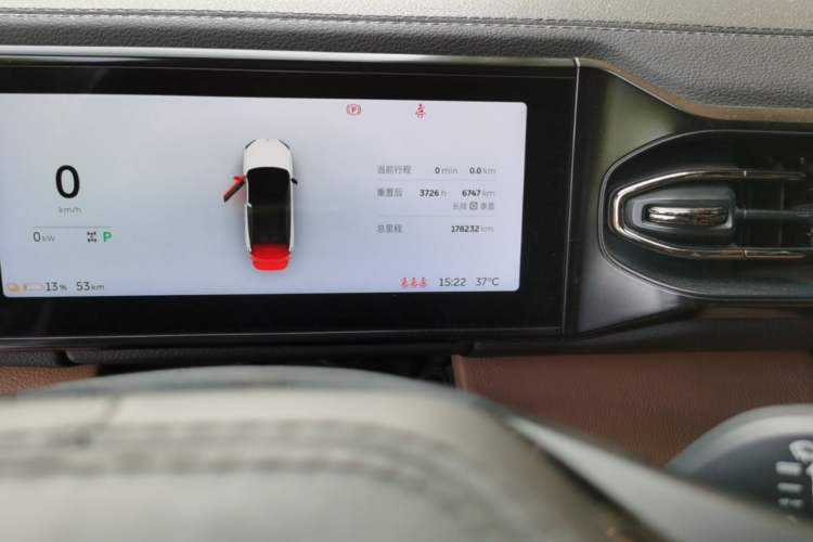 Used Nio ES6 2019 430 km Performance Version Odometer Close Up