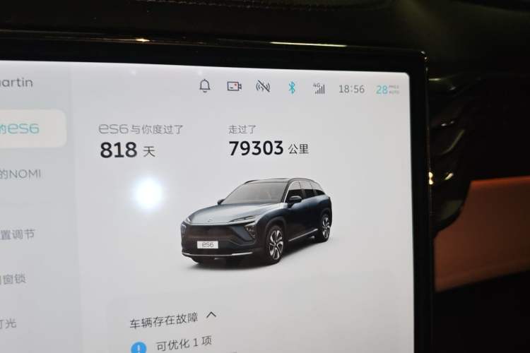 Used Nio ES6 2020 455KM Sport Edition Odometer Close Up