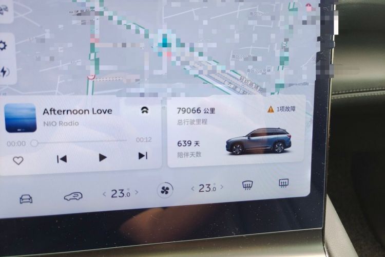 Used Nio ES6 2020 600 km Sport Edition Odometer Close Up