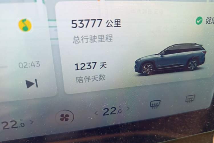Used Nio ES6 2020 420 km Sport Edition Odometer Close Up