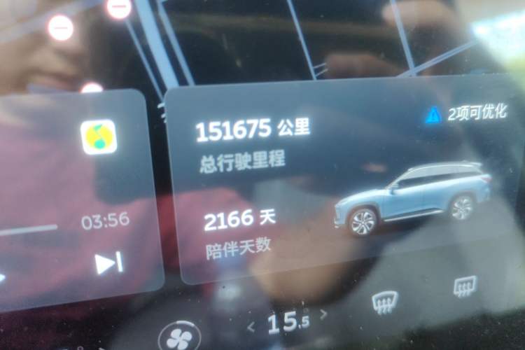 Used Nio ES6 2020 420 km Sport Edition Odometer Close Up