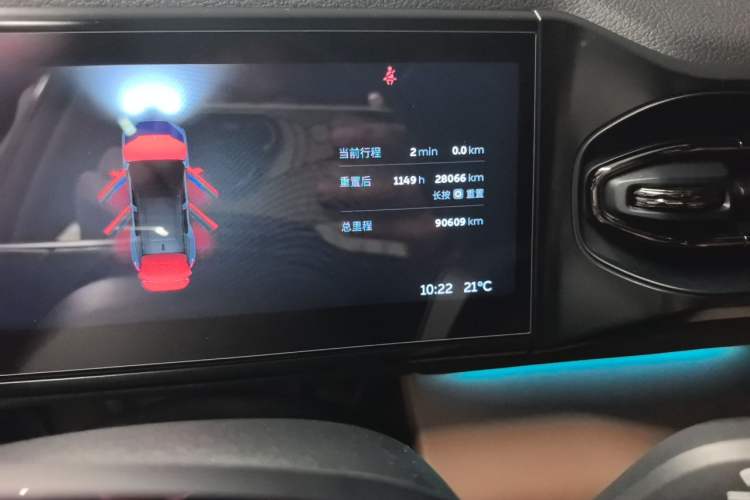 Used Nio ES6 2020 610 km Performance Version Odometer Close Up