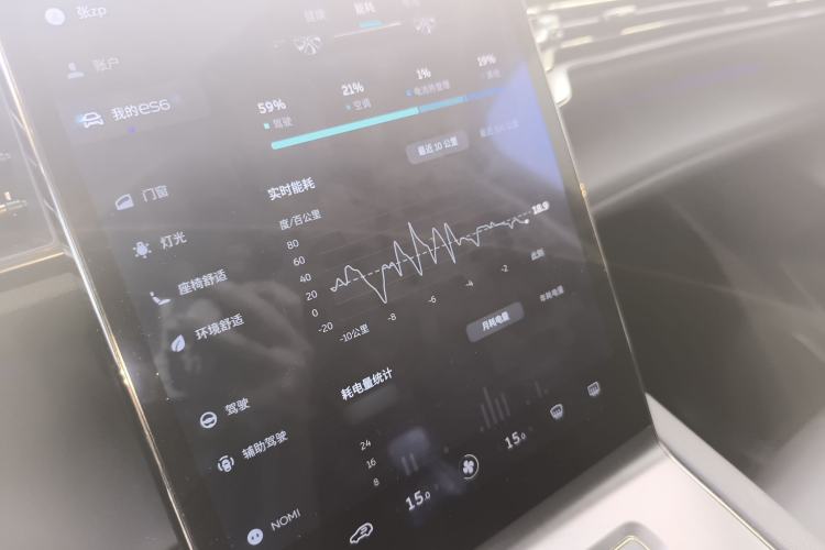 Used Nio ES6 2020 430KM Performance Version Audio And AC Panel
