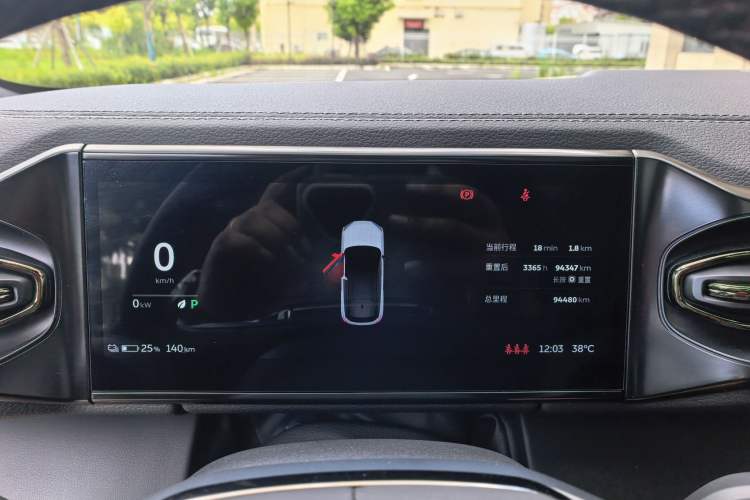 Used Nio ES6 2020 600 km Sport Edition Odometer Close Up