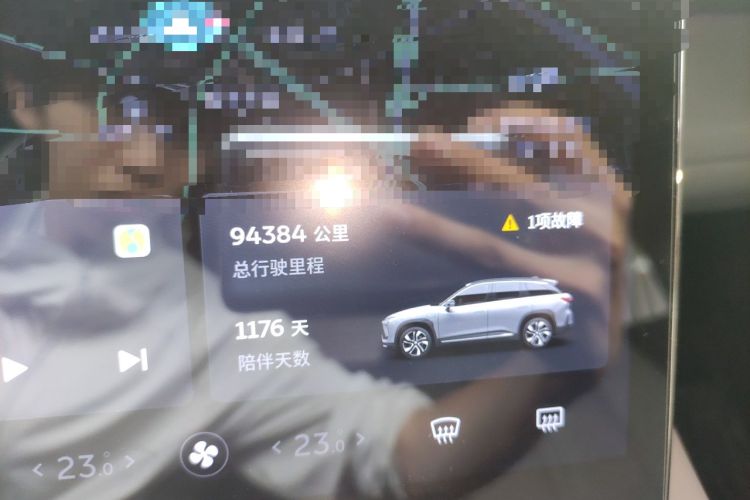 Used Nio ES6 2020 420 km Sport Edition Odometer Close Up