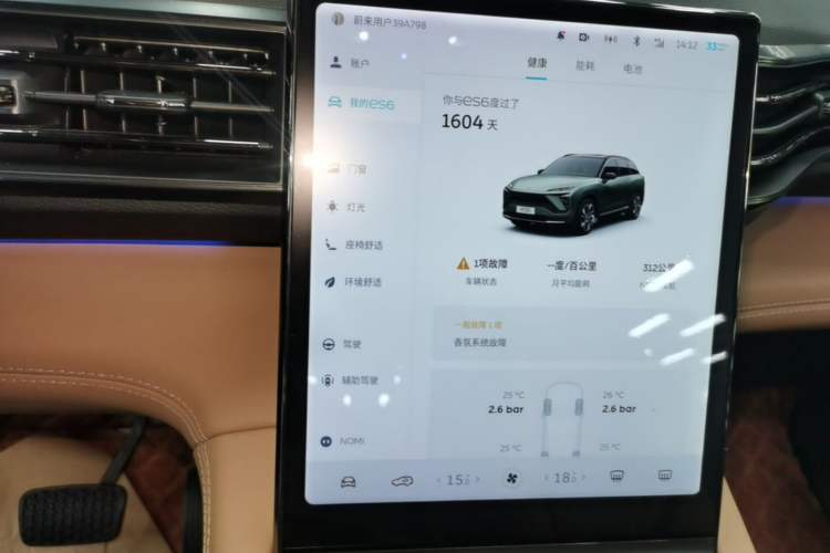 Used Nio ES6 2020 600 km Sport Edition Audio And AC Panel