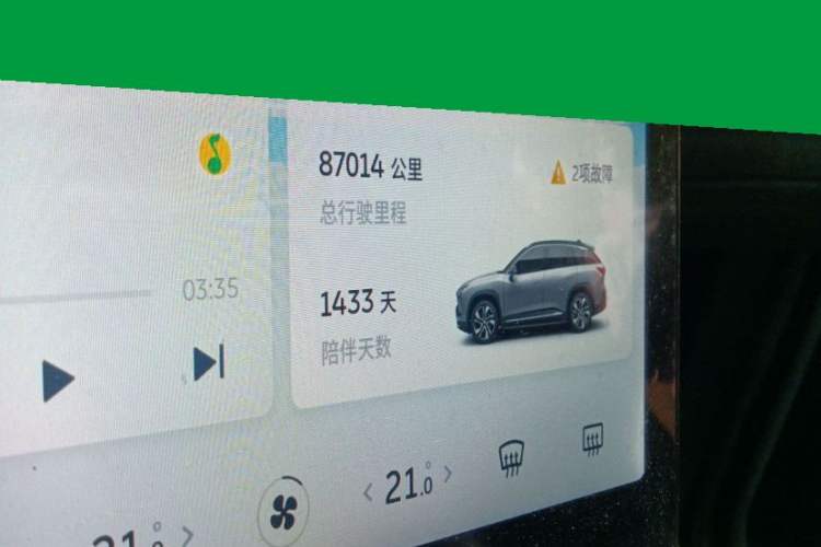 Used Nio ES6 2020 610 km Performance Version Odometer Close Up