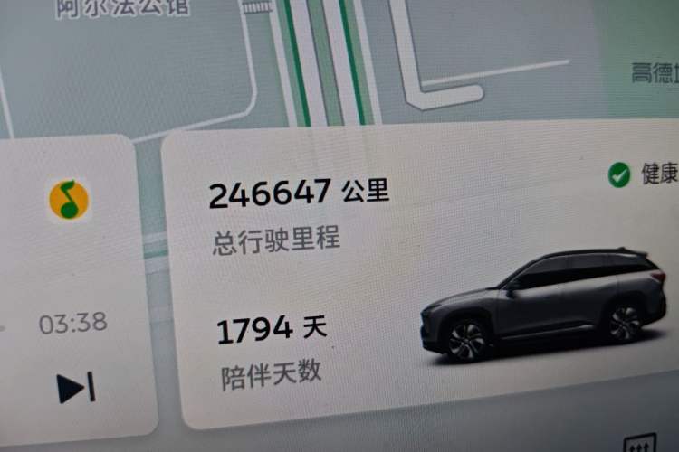 Used Nio ES6 2020 600 km Sport Edition Odometer Close Up