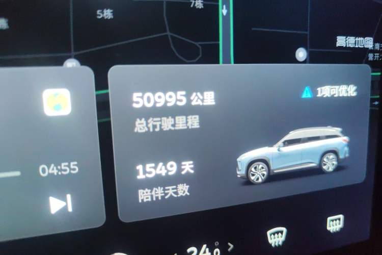 Used Nio ES6 2022 75 kWh Performance Version Odometer Close Up