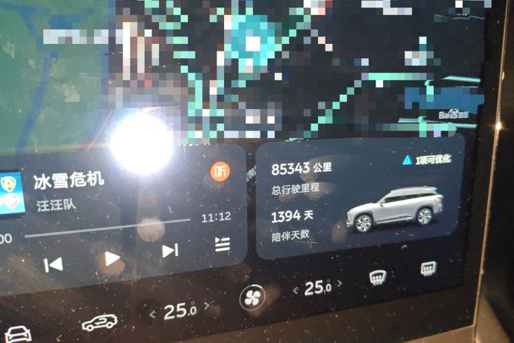 Used Nio ES6 2022 75 kWh Sport Edition Odometer Close Up