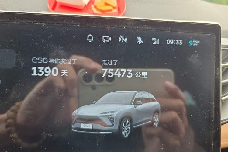 Used Nio ES6 2022 75 kWh Sport Edition Odometer Close Up