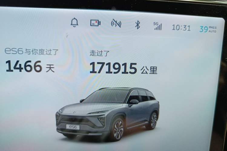 Used Nio ES6 2022 75 kWh Sport Edition Odometer Close Up