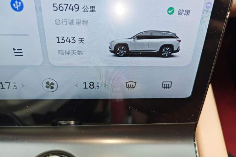 Used Nio ES6 2022 75 kWh Sport Edition Odometer Close Up