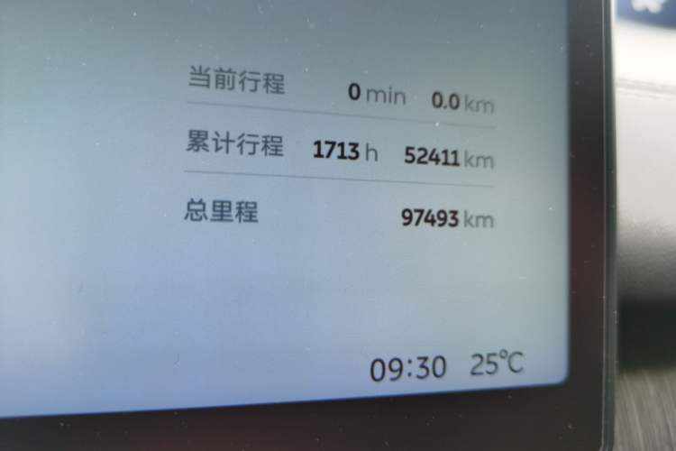 Used Nio ES6 2023 75 kWh Odometer Close Up