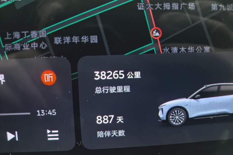 Used Nio ES6 2023 75 kWh Odometer Close Up