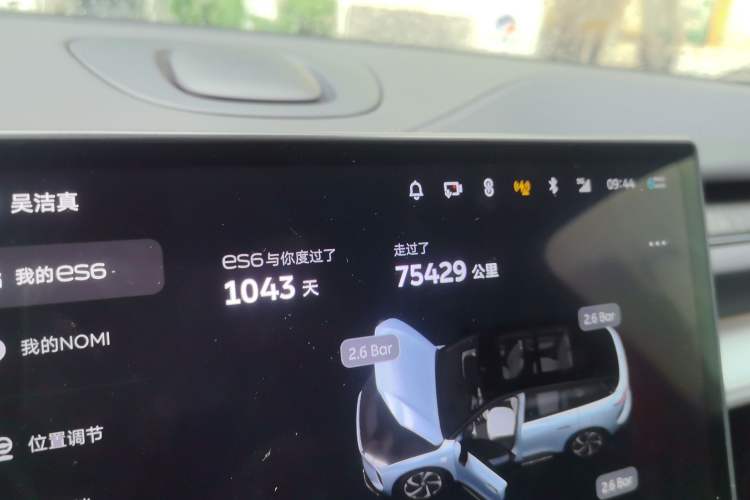Used Nio ES6 2023 75 kWh Odometer Close Up