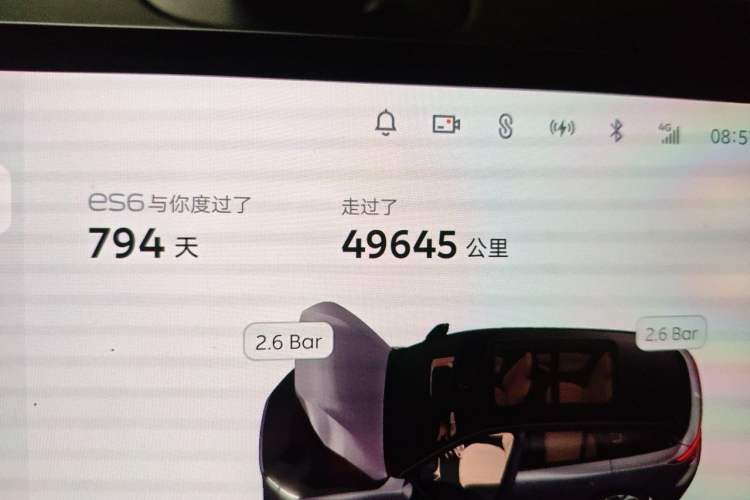 Used Nio ES6 2023 75 kWh Odometer Close Up