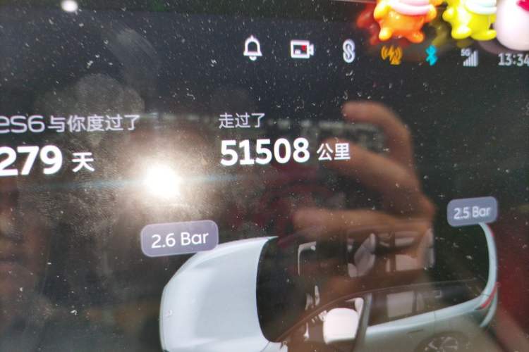 Used Nio ES6 2023 75 kWh Odometer Close Up