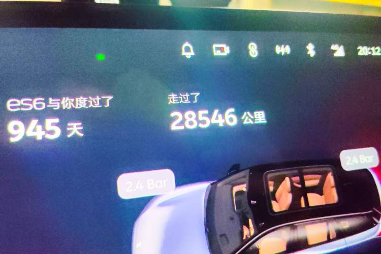 Used Nio ES6 2023 100kWh Odometer Close Up