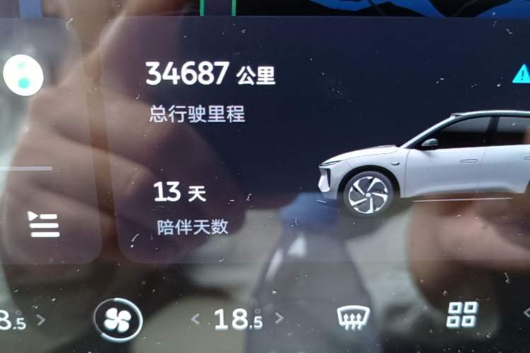 Used Nio ES6 2023 75 kWh Odometer Close Up