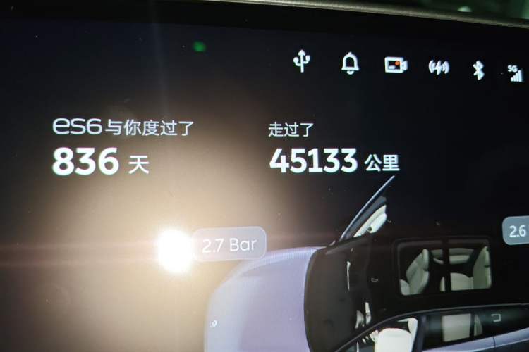 Used Nio ES6 2023 75 kWh Odometer Close Up