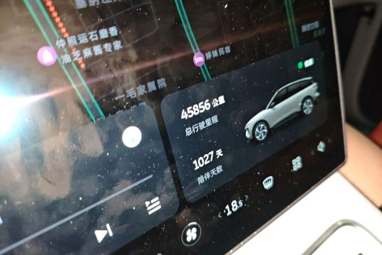 Used Nio ES6 2023 75 kWh Odometer Close Up
