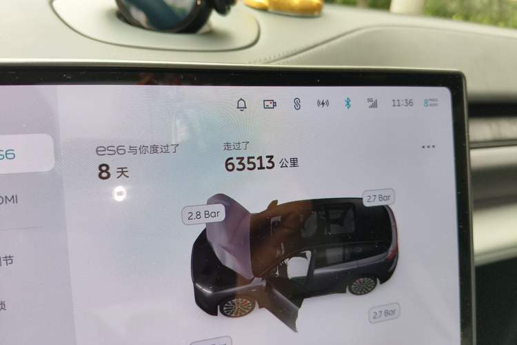 Used Nio ES6 2023 75 kWh Odometer Close Up
