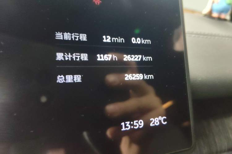 Used Nio ES6 2023 75 kWh Odometer Close Up