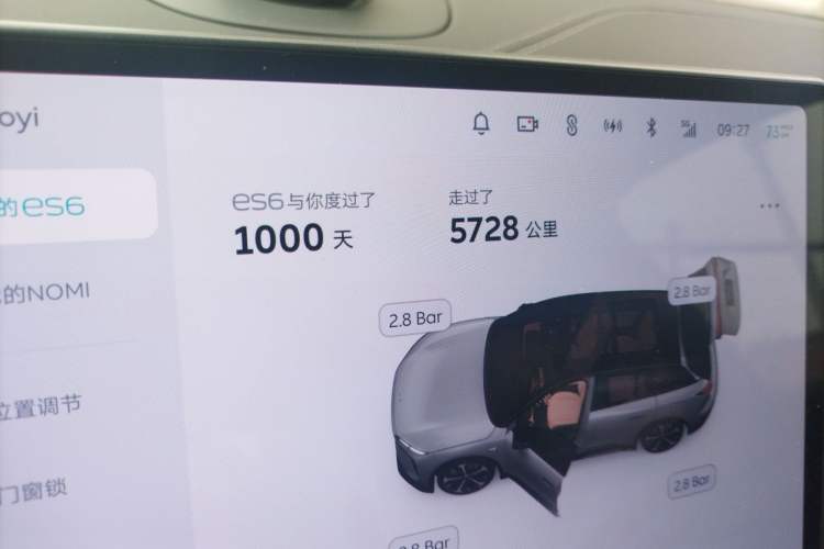 Used Nio ES6 2023 75 kWh Odometer Close Up