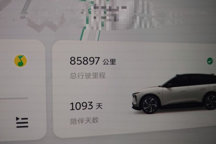 Used Nio ES6 2023 75 kWh Odometer Close Up