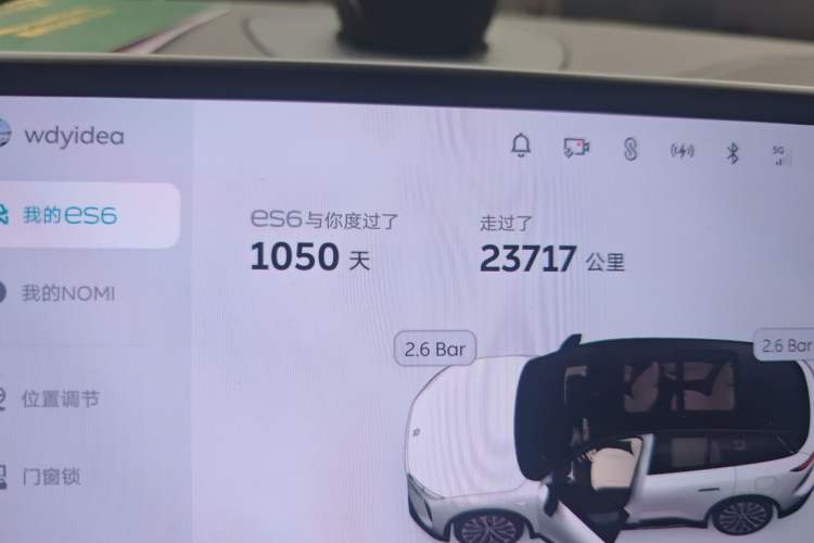 Used Nio ES6 2023 75 kWh Odometer Close Up